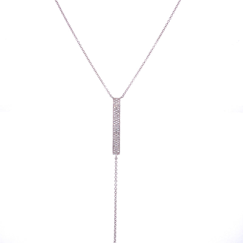 White Gold And Diamond Lariat Necklace Available For Immediate Sale At  Sotheby's
