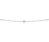 14K White Gold Marquise & Round Diamond Bracelet-Bracelets-majolie-