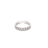 14K Rose Gold Diamond Curb Link Eternity Ring