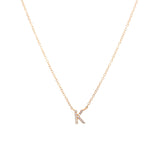14K Gold Mini Initial Necklace