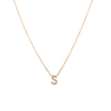 14K Gold Mini Initial Necklace