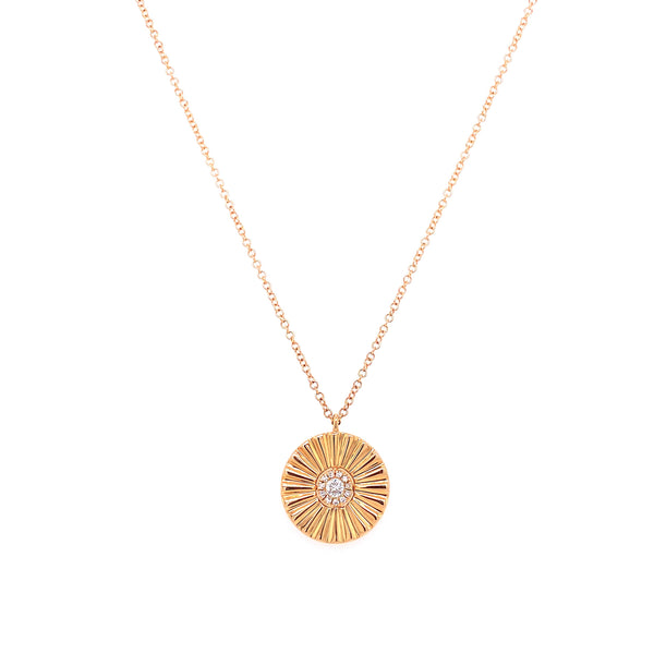 14K Yellow Gold Diamond Necklace-Necklaces-majolie-
