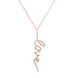 14K Rose Gold Diamond Script "Love" Necklace