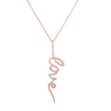 14K White Gold Diamond Script "Love" Necklace-Necklaces-majolie-Rose Gold-