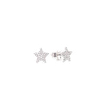 14K Yellow Gold Diamond Star Stud Earrings-EARRINGS-MAJOLIE-