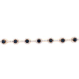18K White & Yellow Gold Black Diamond Bracelet-Bracelets-pink diamond-