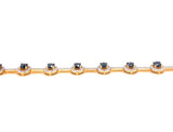 18K White & Yellow Gold Black Diamond Bracelet-Bracelets-pink diamond-