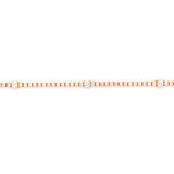 18K Rose Gold Diamond Tennis Bracelet-Bracelets-pink diamond-