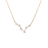 14K Yellow Gold Diamond Constellation Necklace: Gemini (Large)-Necklaces-majolie-PISCES-