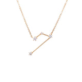 14K Yellow Gold Diamond Constellation Necklace: Gemini (Large)-Necklaces-majolie-ARIES-