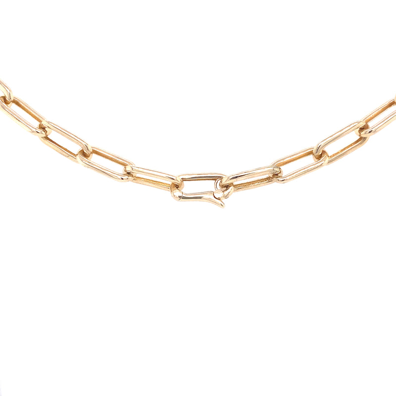 14kt gold thick paperclip chain | Luna Skye