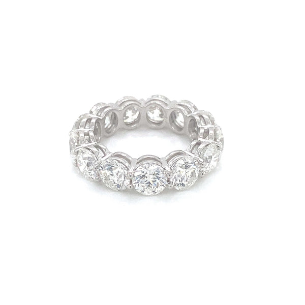 Platinum Diamond Round Cut Eternity Band