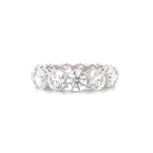 Platinum Diamond Round Cut Eternity Band