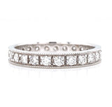 14K White Gold 0.85ct Diamond Milgrain Eternity Band