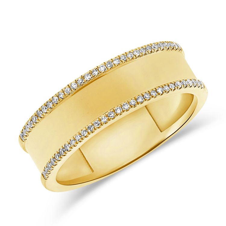 14K Yellow Gold Diamond Border Ring-Rings-Maurice's Jewelers-