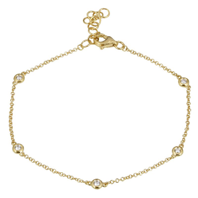 14K Yellow Gold Diamond by the Yard Diamond Bracelet-Bracelets-Maurice's Jewelers-