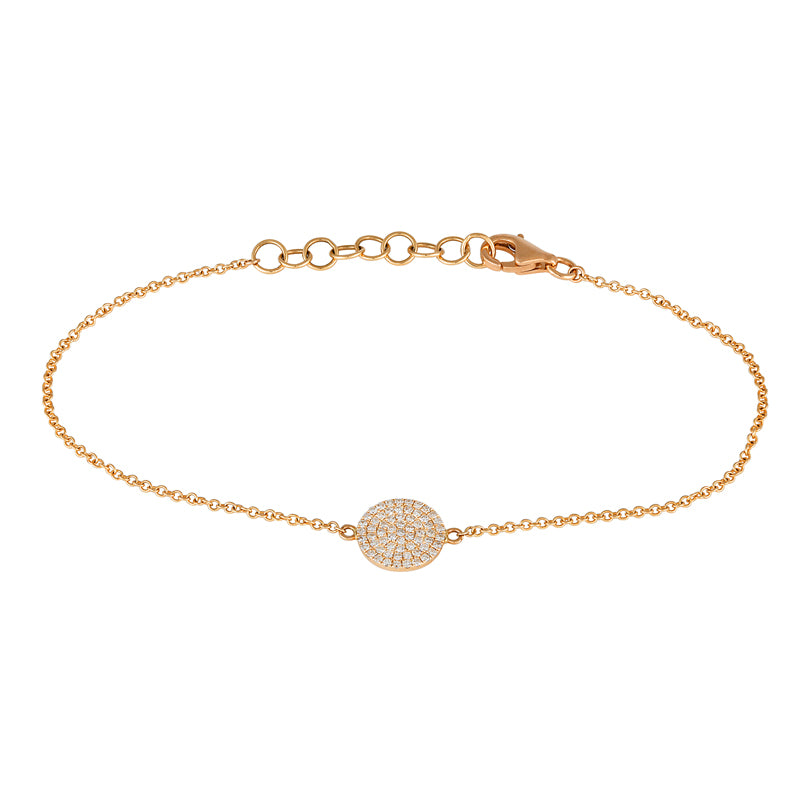 14K White Gold Diamond Disc Bracelet-Bracelets-Maurice's Jewelers-