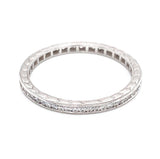Platinum 0.60ct Diamond Milgrain Eternity Band-Rings-THAILAND JEWELRY & GEMS-