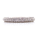 18K White Gold Diamond Pave Thin Eternity Band-Diamond Wedding Band-Maurice's Jewelers-