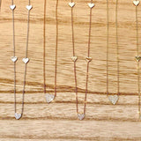 14K Yellow Gold Diamond Pave Heart Station Necklace-Necklaces-Maurice's Jewelers-