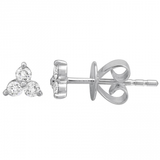 14K White Gold Diamond Trio Stud Earrings-EARRINGS-Maurice's Jewelers-WHITE GOLD-