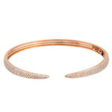 14K Rose Gold Diamond Open Bangle-Bracelets-Maurice's Jewelers-ROSE GOLD-