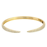 14K Yellow Gold Diamond Open Bangle-Bracelets-superbell-