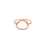 14K Rose Gold Diamond + Rainbow Moonstone Ring-Rings-Maurice's Jewelers-
