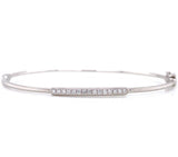 14K White Gold Diamond Top Bangle-Bangles-majolie-