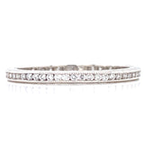 Platinum 0.60ct Diamond Milgrain Eternity Band-Rings-THAILAND JEWELRY & GEMS-