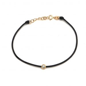 14k Yellow Gold Bezel Diamond Bracelet