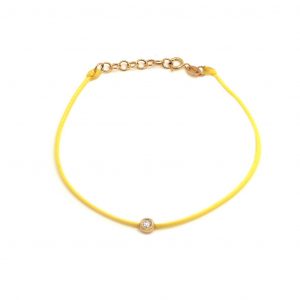 14k Yellow Gold Bezel Diamond Bracelet