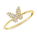 14k Yellow Gold Diamond Butterfly Ring-Maurice's Jewelers-Yellow Gold-