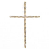 14K Yellow Gold Diamond Large Cross Necklace