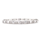 14K White Gold Diamond Studded Bangle-Bangles-majolie-