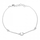 14K White Gold Diamond Initial And Diamond Bracelet-Bracelets-Maurice's Jewelers-C-