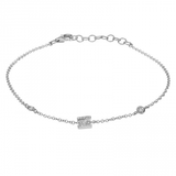 14K White Gold Diamond Initial And Diamond Bracelet-Bracelets-Maurice's Jewelers-Z-