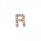 14K Rose Gold Mini Diamond Initial Earrings