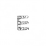 14K White Gold Mini Diamond Initial Earrings-EARRINGS-superbell-