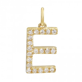 14K Yellow Gold Initial Diamond Initial Charm-Charms & Pendants-Maurice's Jewelers-E-