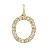 14K Yellow Gold Initial Diamond Initial Charm-Charms & Pendants-Maurice's Jewelers-O-