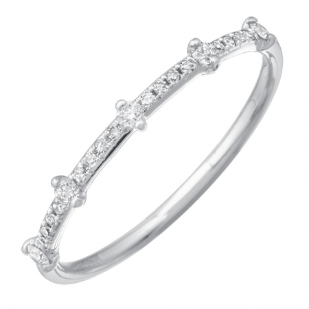 14K Yellow Gold Diamond Stackable Ring-Rings-Maurice's Jewelers-WHITE GOLD-