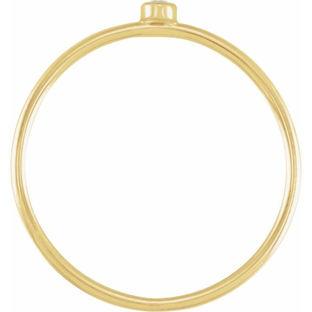 14K Yellow Gold Diamond Stackable Ring