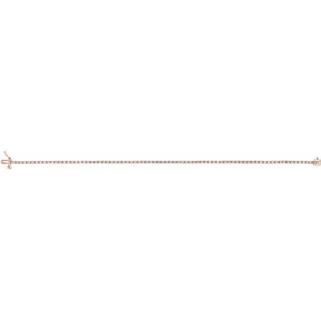 ROSE 14K 1.00CT PETITE TENNIS BRACELET-Tennis Bracelet-Maurice's Jewelers-