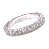 14K White Gold Diamond Pave Band-Rings-Maurice's Jewelers-