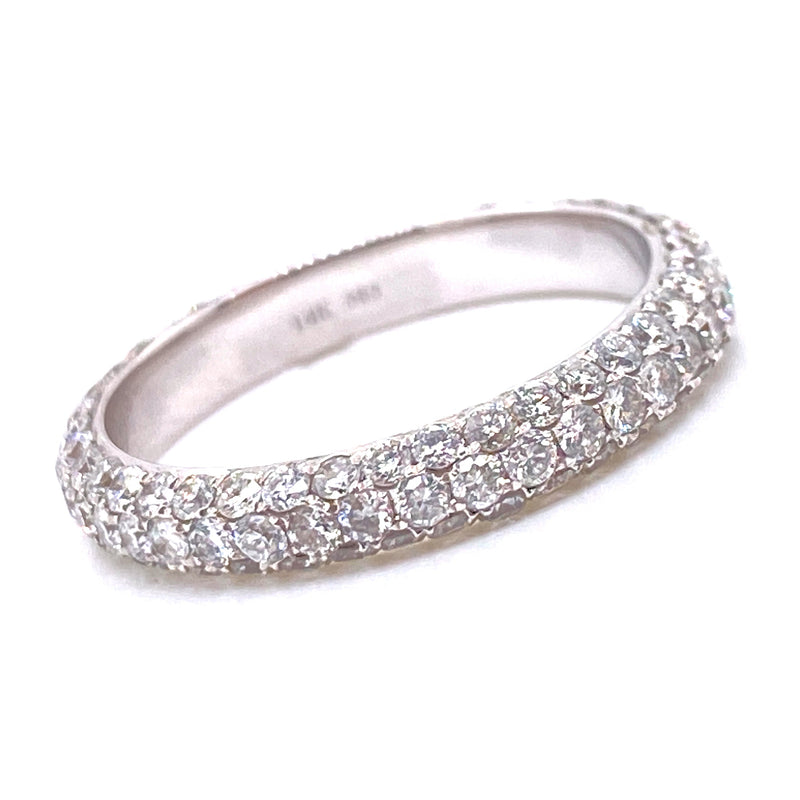 14K White Gold Diamond Pave Band-Rings-Maurice's Jewelers-