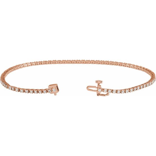 ROSE 14K 1.00CT PETITE TENNIS BRACELET-Tennis Bracelet-Maurice's Jewelers-