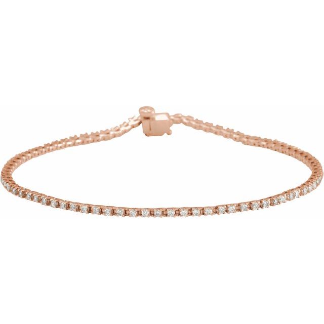 ROSE 14K 1.00CT PETITE TENNIS BRACELET-Tennis Bracelet-Maurice's Jewelers-