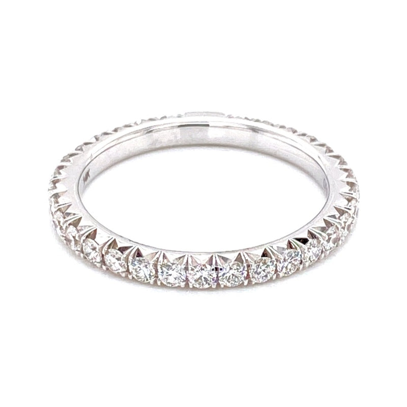 14K White 0.80ct Diamond French Cut Eternity Band-Rings-Diamond Forever Of USA-