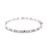 14K White Gold Diamond Studded Bangle-Bangles-majolie-